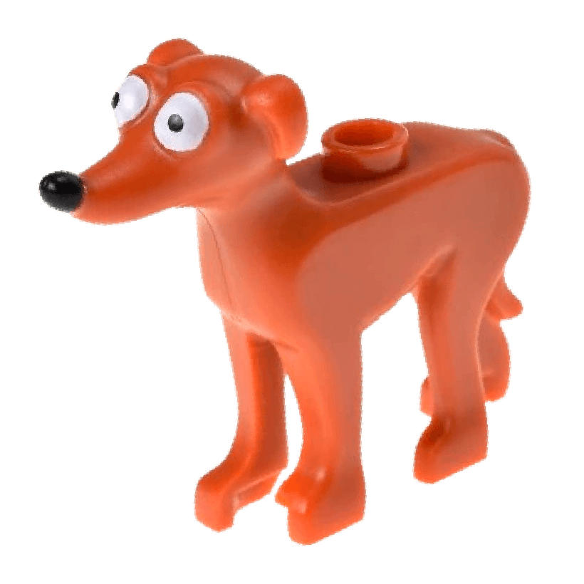 Фігурка Lego Земля Dog The Simpsons with Black Nose and White Eyes Pattern Animals 19893pb01 6106333 Dark Orange Б/У - Retromagaz