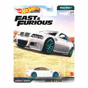 Машинка Premium Hot Wheels BMW M3 E46 Fast & Furious 1:64 GPK52 White