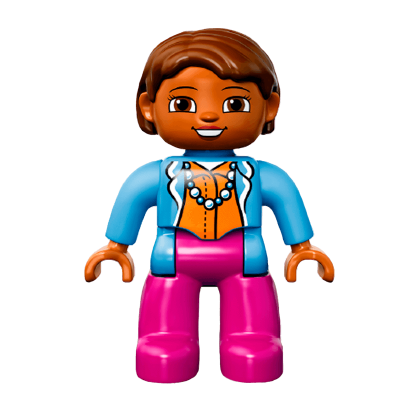Фігурка Lego Magenta Legs Medium Blue Top Duplo Girl 47394pb190 Б/У - Retromagaz