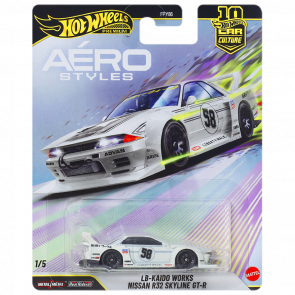 Машинка Premium Hot Wheels LB-Kaido Works Nissan R32 Skyline GT-R Aerostyles 1:64 JKF05 White - Retromagaz