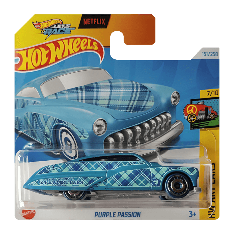 Машинка Базова Hot Wheels Purple Passion Treasure Hunts HW Art Cars 1:64 HTF22 Blue - Retromagaz