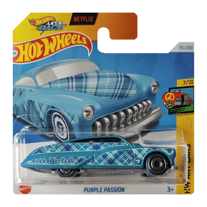 Машинка Базова Hot Wheels Purple Passion Treasure Hunts Art Cars 1:64 HTF22 Blue - Retromagaz