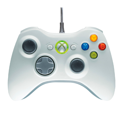 Геймпад Дротовий Microsoft Xbox 360 White 2m Б/У - Retromagaz