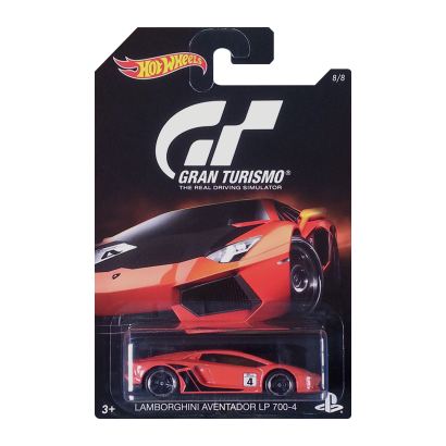 Тематическая Машинка Hot Wheels Lamborghini Aventador LP 700-4 Gran Turismo 1:64 DJL20 Orange - Retromagaz