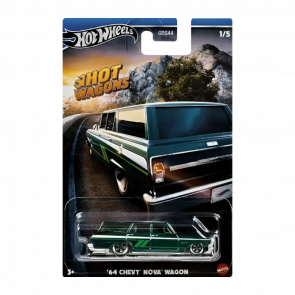 Тематична Машинка Hot Wheels '64 Chevy Nova Hot Wagons HWR56/HRR89 Green Новий - Retromagaz