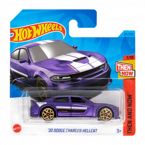 Машинка Базовая Hot Wheels '20 Dodge Charger Hellcat Then and Now 1:64 HKJ45 Purple - Retromagaz