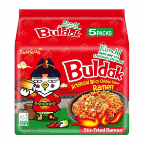 Набор Лапша 5шт Samyang Buldak Kimchi HOT Chicken Flavor Острая 135g