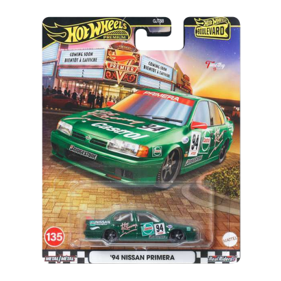 Машинка Premium Hot Wheels '94 Nissan Primera Boulevard 1:64 JBL31 Green - Retromagaz
