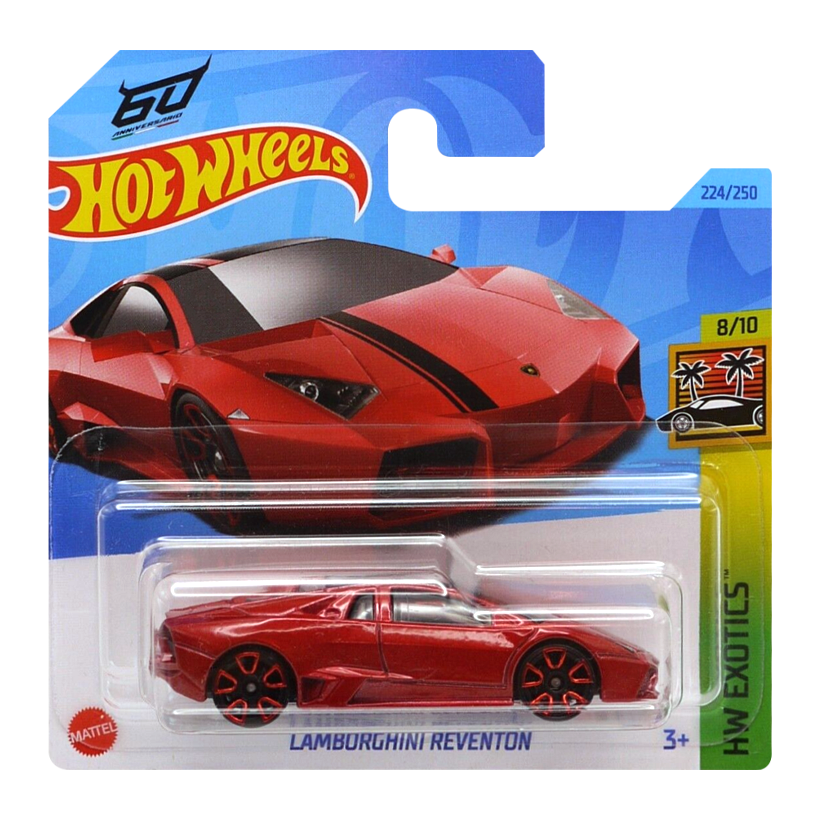 Машинка Базовая Hot Wheels Lamborghini Reventon 60 Anniversario Exotics 1:64 HKH94 Red - Retromagaz