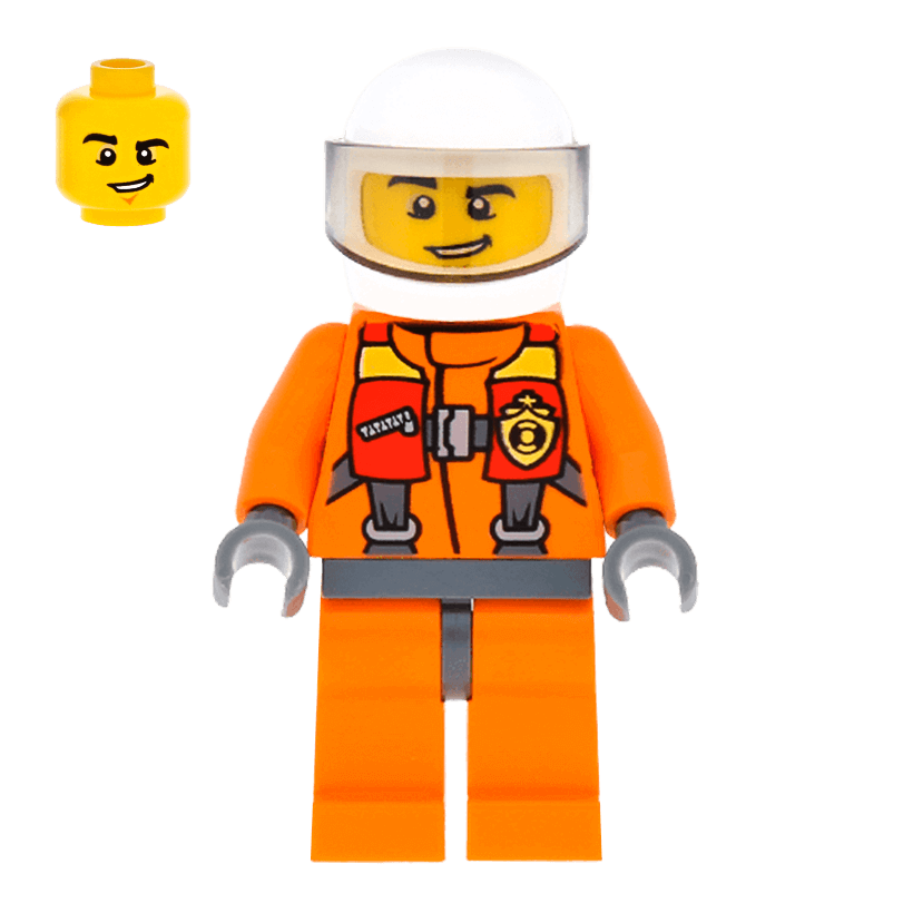 Фигурка Lego Coast Guard 973pb1437 Helicopter Pilot Harness City cty0411 Б/У - Retromagaz