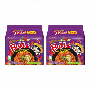 Набір Локшина Samyang 10шт Buldak Artificial Spicy Chicken Flavor Ramen Habanero Lime Гостра 135g Набір Локшина Samyang 10шт Buldak Artificial Spicy Chicken Flavor Ramen Habanero Lime Гостра 135g - Retromagaz