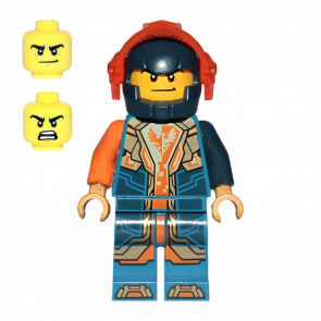 Фигурка Lego Knights Clay Moorington Dark Blue Helmet Nexo Knights nex134 Б/У - Retromagaz