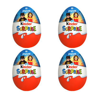 Набір Шоколадне Яйце 4шт Kinder Surprise DC x Playmobil 20g - Retromagaz