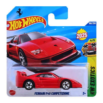 Машинка Базова Hot Wheels Ferrari F40 Competizione Exotics 1:64 HYW59 Red - Retromagaz