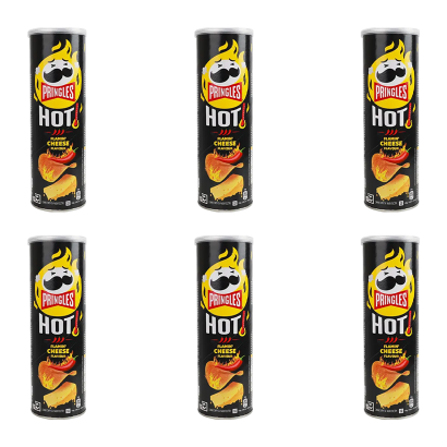 Набір Чипси 6шт Pringles Hot Flaming Cheese 160g - Retromagaz