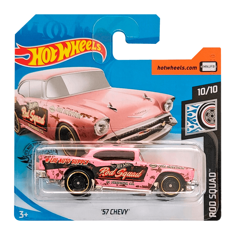 Машинка Базова Hot Wheels '57 Chevy Rod Squad 1:64 GHD26 Pink - Retromagaz