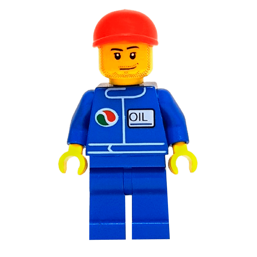 Фігурка Lego Race 973pb0106 Red Short Bill Cap Smirk and Stubble Beard City oct064 Б/У - Retromagaz