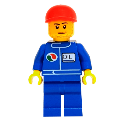 Фігурка Lego 973pb0106 Red Short Bill Cap Smirk and Stubble Beard City Race oct064 Б/У - Retromagaz