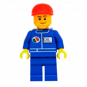 Фігурка Lego 973pb0106 Red Short Bill Cap Smirk and Stubble Beard City Race oct064 Б/У