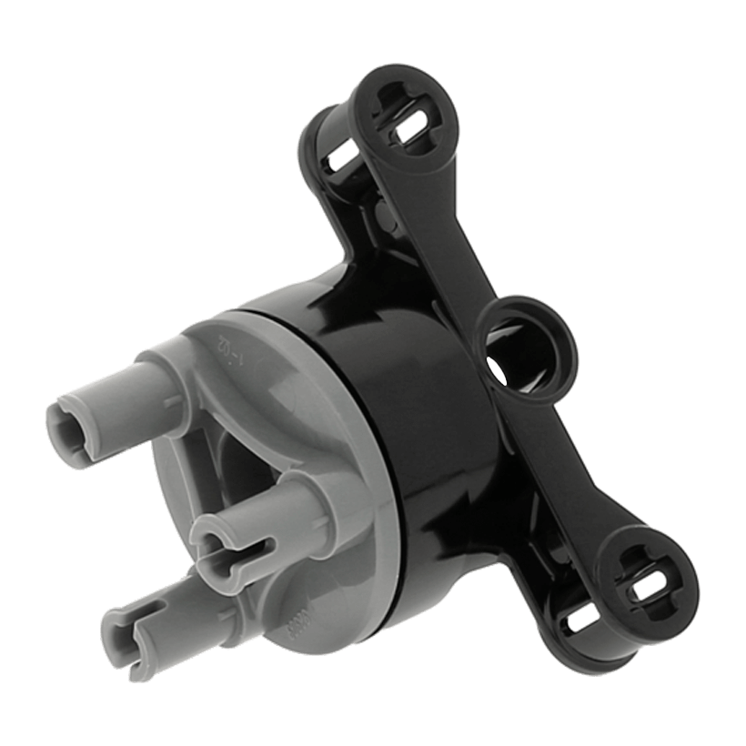Technic Lego Система Кермування Steering Axle with 2 Pin Holes and 2 Arms 23801c01 92909 23801 4610378  6145859 Black Б/У - Retromagaz