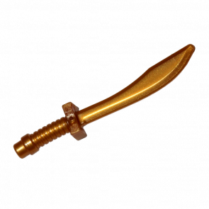Оружие Lego Saber Dao Curved Blade and Hilt with Bar End Меч 25111 6245239 Pearl Gold 4шт Б/У