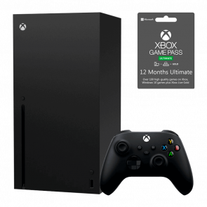 Набор Консоль Microsoft Xbox Series X 1TB Black Новый + Подписка Xbox Series Game Pass Ultimate 12 Месяцев Набор Консоль Microsoft Xbox Series X 1TB Black Новый + Подписка Xbox Series Game Pass Ultimate 12 Месяцев - Retromagaz