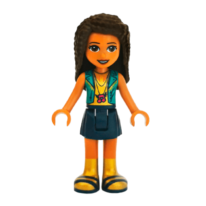 Фигурка Lego Andrea Dark Blue Skirt Friends Girl frnd292 Б/У - Retromagaz