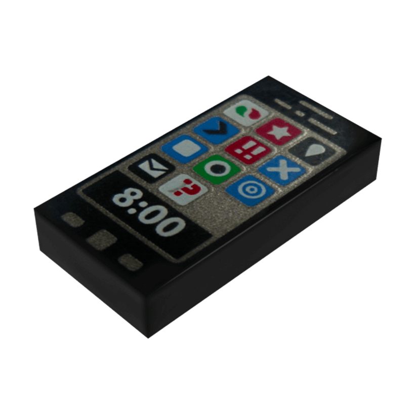 Плитка Lego Декоративна Groove with Smartphone Octan Star 1 x 2 3069bpb0299 6056873 Black Б/У - Retromagaz
