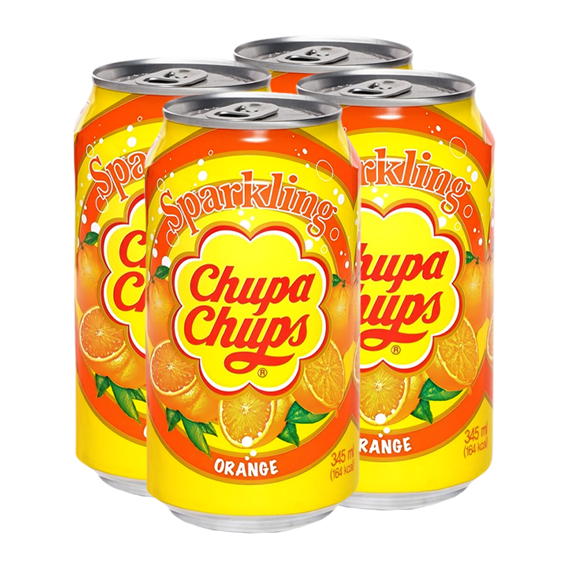 Набор Напиток 4шт Chupa Chups Orange Flavour 345ml - Retromagaz