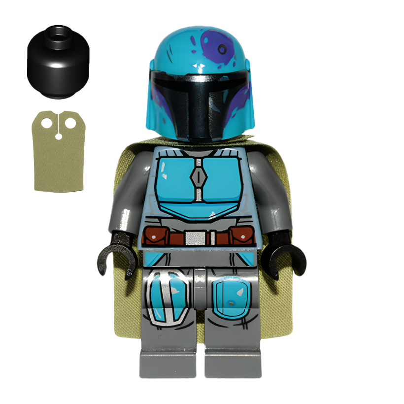 Фігурка Lego Інше Mandalorian Tribe Warrior Male Olive Green Cape Star Wars sw1080 75267 Б/У - Retromagaz