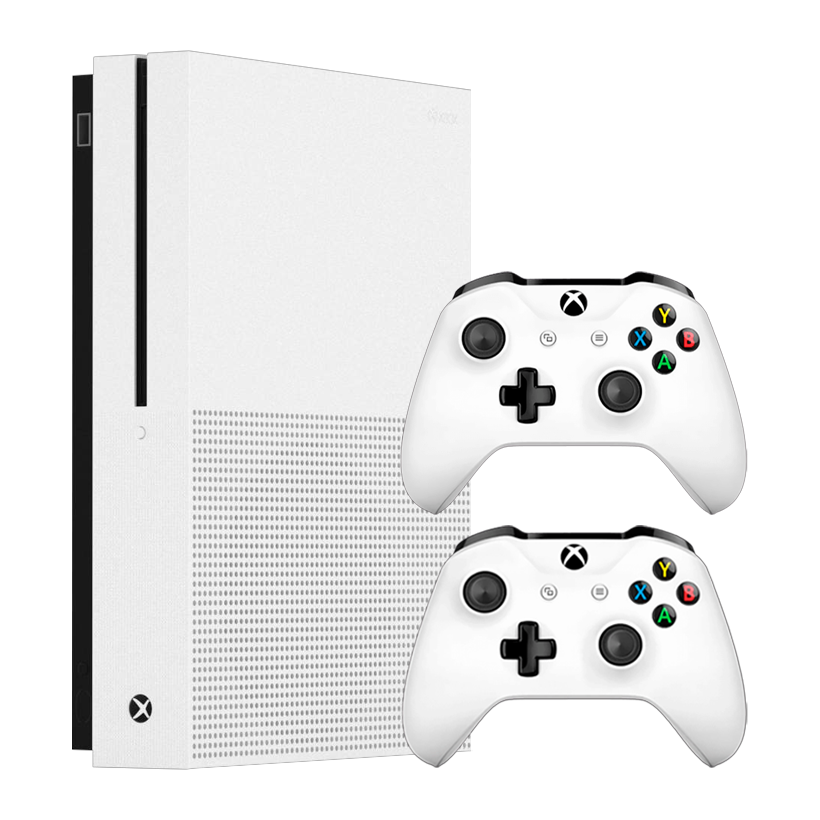 Набор Консоль Microsoft Xbox One S 1TB White Б/У  + Геймпад Беспроводной Version 2 2шт - Retromagaz