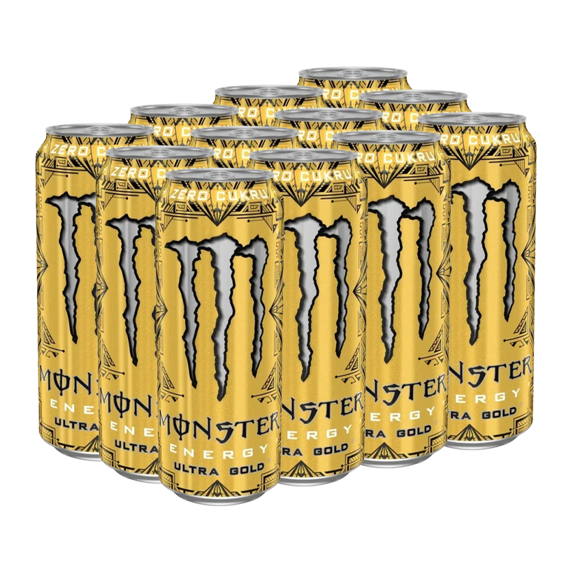 Набір Напій Енергетичний 12шт Monster Energy Ultra Gold Pineapple 500ml - Retromagaz