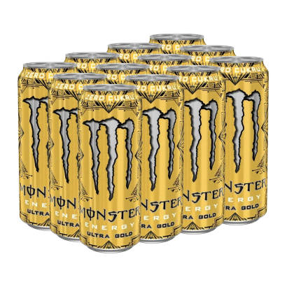 Набор Напиток Энергетический 12шт Monster Energy Ultra Gold Pineapple 500ml - Retromagaz