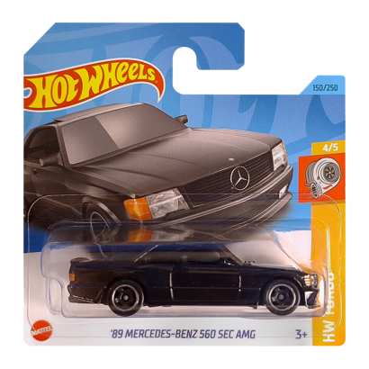 Машинка Базовая Hot Wheels '89 Mercedes-Benz 560 SEC AMG Turbo 1:64 HKG45 Black - Retromagaz