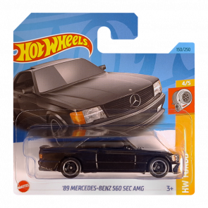 Машинка Базова Hot Wheels '89 Mercedes-Benz 560 SEC AMG Turbo HKG45 Black Новий - Retromagaz