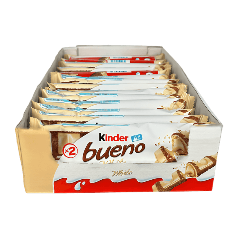Набор Батончик 15шт Kinder Bueno White 2 Pieces 39g - Retromagaz