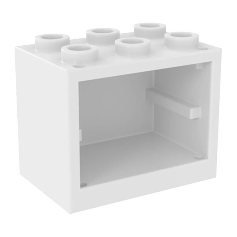 Емкость 4шт Lego Cupboard 2 x 3 x 2 4532b 92410 4619665 White Б/У - Retromagaz