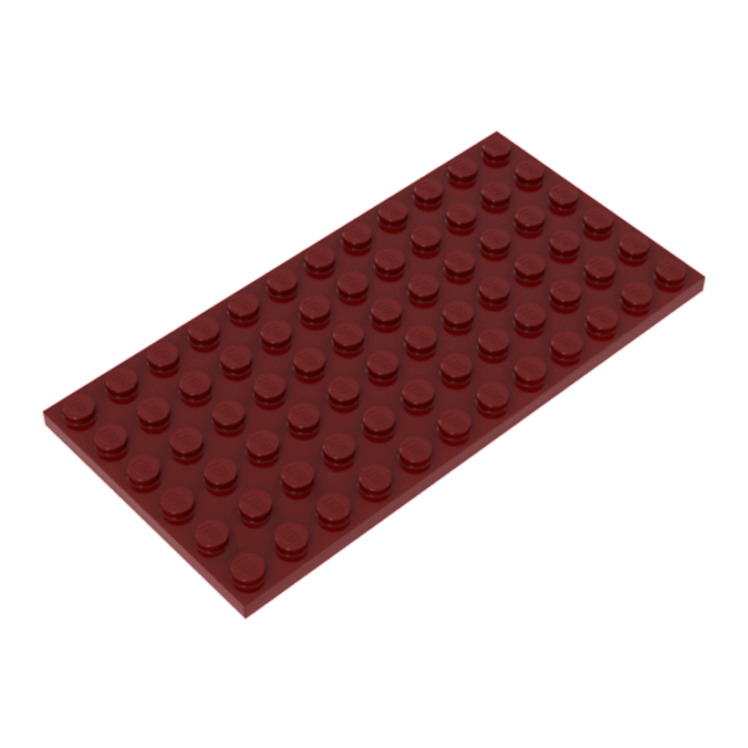 Пластина 4шт Lego Звичайна 6 x 12 3028 4248805 4585600 6212076 Dark Red Б/У - Retromagaz