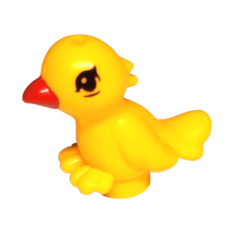 Фігурка Lego Повітря Bird Friends Elves with Red Beak and Black Eyes Pattern Animals 98388pb01 4648074 6019082 Bright Light Orange Б/У - Retromagaz