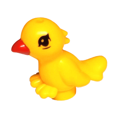 Фігурка Lego Bird Friends Elves with Red Beak and Black Eyes Pattern Animals Повітря 98388pb01 4648074 6019082 Bright Light Orange Б/У - Retromagaz