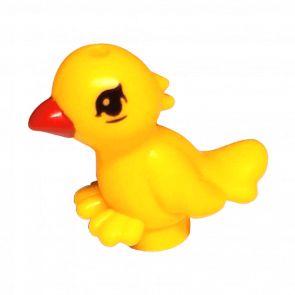 Фігурка Lego Bird Friends Elves with Red Beak and Black Eyes Pattern Animals Повітря 98388pb01 4648074 6019082 Bright Light Orange Б/У - Retromagaz