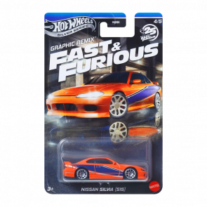 Тематична Машинка Hot Wheels Nissan Silvia (S15) Fast & Furious 1:64 JBY48 Orange - Retromagaz