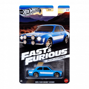 Тематическая Машинка Hot Wheels 1970 Ford Escort RS1600 Brian O'Conner Fast & Furious 1:64 JBY32 Blue