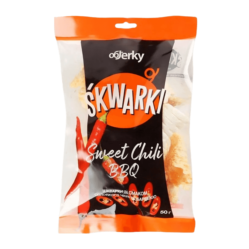Шкварки Objerky Солодкий Чилі та Барбекю 50g - Retromagaz