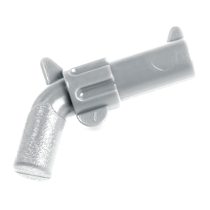 Оружие Lego Pistol Revolver Large Barrel Стрелковое 30132 6099399 Flat Silver 2шт Б/У - Retromagaz
