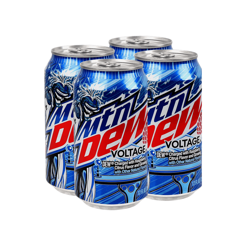Набор Напиток 4шт Mountain Dew Voltage 355ml - Retromagaz