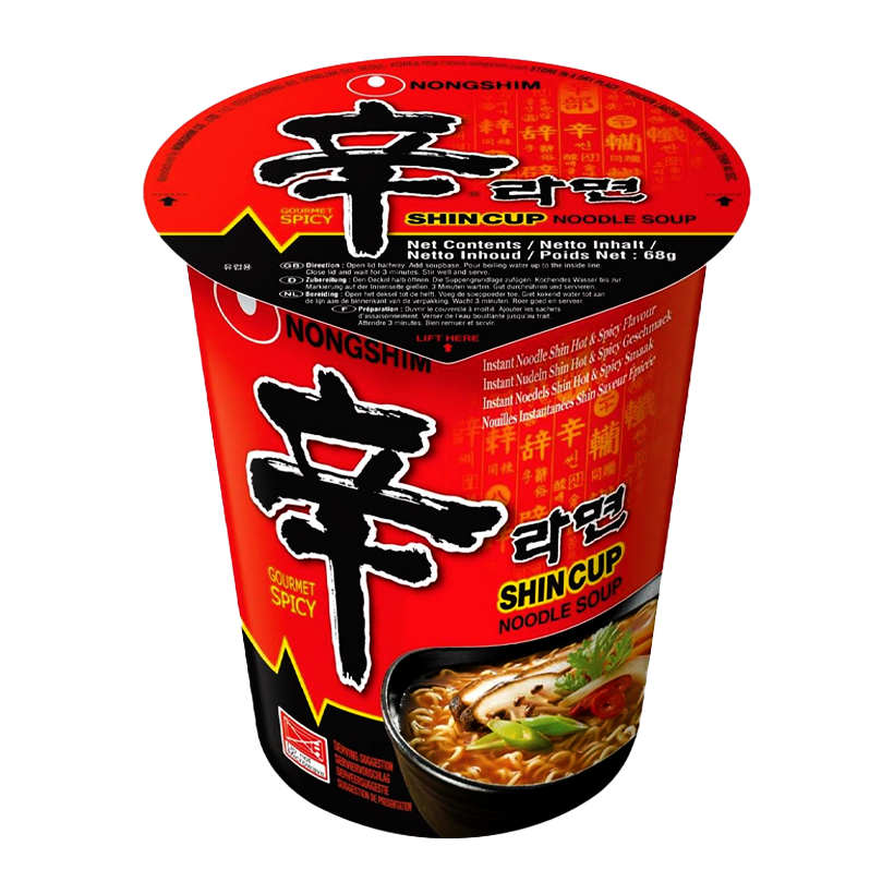 Лапша Nongshim Shin Ramyun Грибы Овощи Острая 68g - Retromagaz