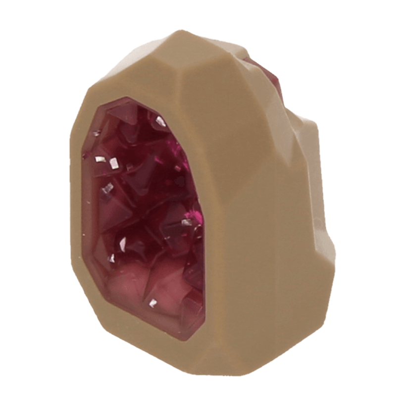 Скала Lego Драгоценность Geode with Glitter Trans-Dark Pink Crystal 1 x 1 49656pb02 6264092 Dark Tan Б/У - Retromagaz