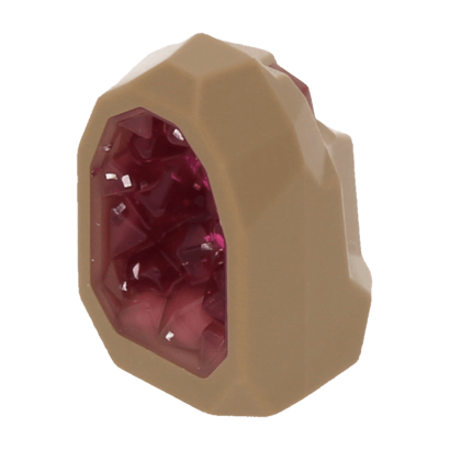 Скала Lego Geode with Glitter Trans-Dark Pink Crystal Драгоценность 1 x 1 49656pb02 6264092 Dark Tan 2шт Б/У - Retromagaz