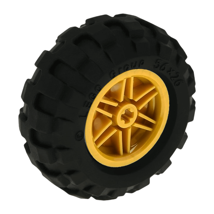 Колесо 2шт Lego Збірне 30.4mm D. x 20mm 56145c02 55976 4648531 4297209 6495636 Pearl Gold Б/У - Retromagaz